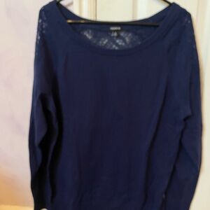 Torrid Navy Blue Sweater with lace size 2